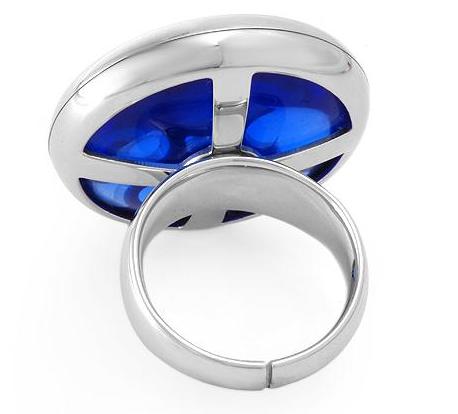 CHOICE BY CHIMENTO* CRYSTAL STAINLESS STEEL RING- MADE IN ITALY